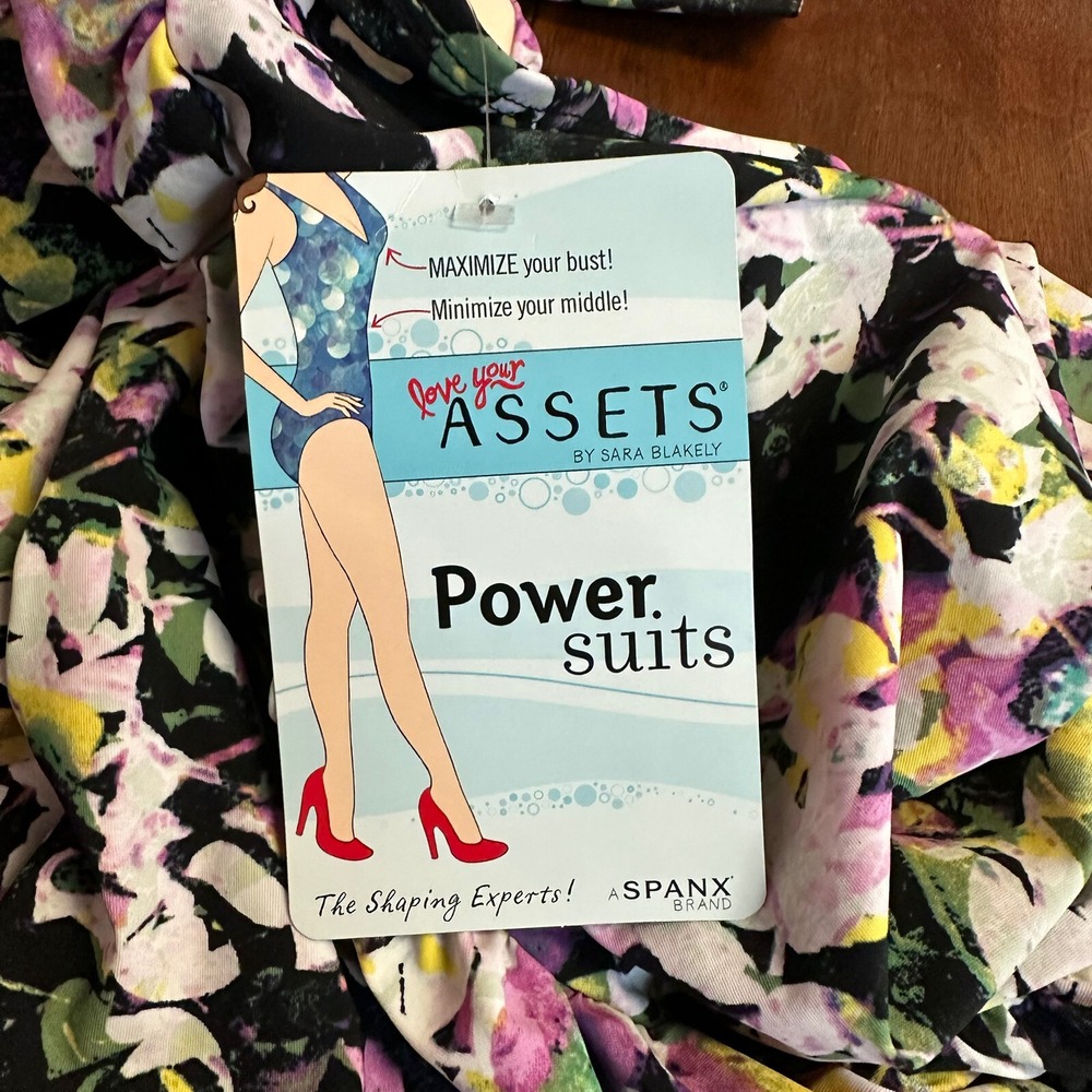 Spanx Assets Sara Blakely Power Suit Slimming One Piece Bathing Suit Size L NEW - Picture 6 of 10